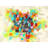 Flowers Made of Squares Polyester Chandrine Set of 6 | Home Decor