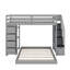 Twin Over Full Bunk Bed With Shelves, Drawers And Stairs-1464808097