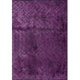 Rapture Abstract Area Rug in Purple