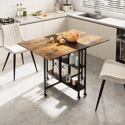 Extendable Metal Base Dining Table