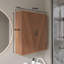 Armoire de salle de bain murale rayée avec portes et tablette, poignées en métal pour la salle de bain, la cuisine, la salle de lavage