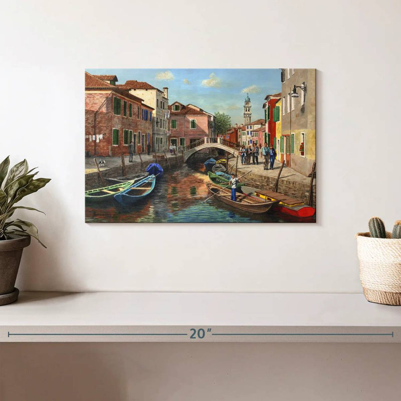 Canal Nicci Burano Venise, H 8 po x l 12 po