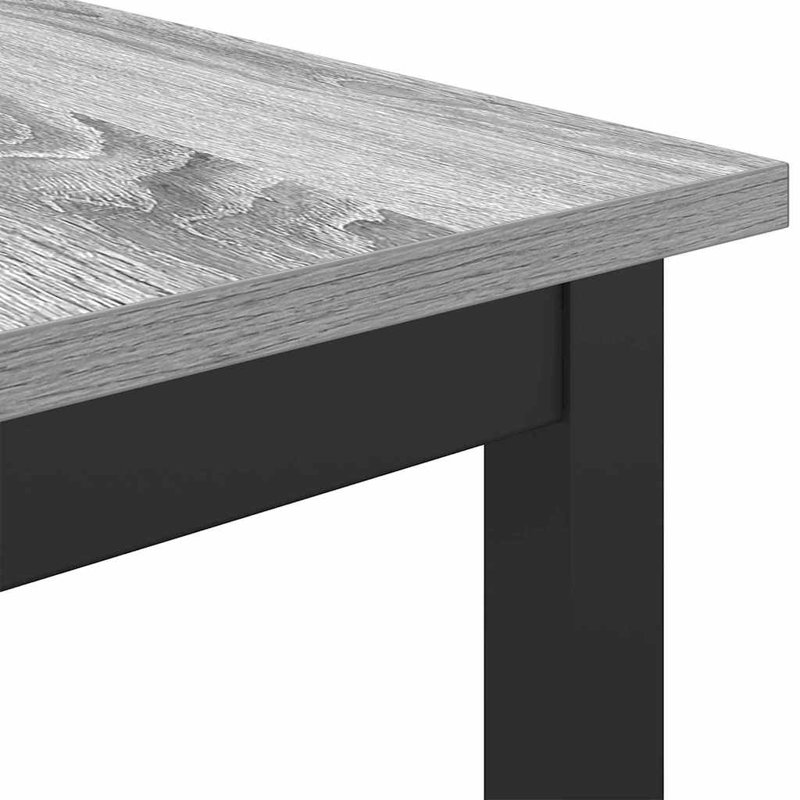 Metal Base Dining Table, Grey Sonoma, 90.5cm H x 100cm W x 50cm D