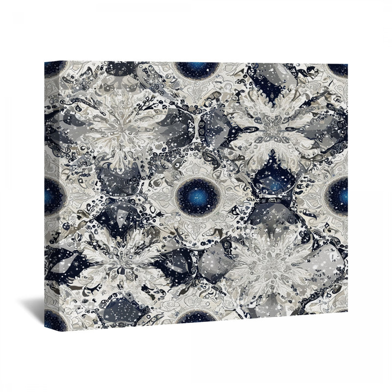 Abstract Snowflake Canvas Wrap - Abstract Wall Decor, 11" H x 14" W