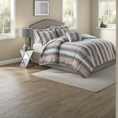 Ensembles de literie luxueux, pleine fausse fourrure de polyester pour maison moderne