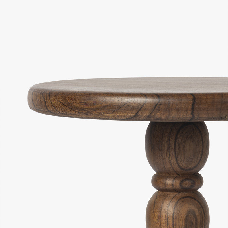 Isabel Spindle Solid Wood Round Drink Table