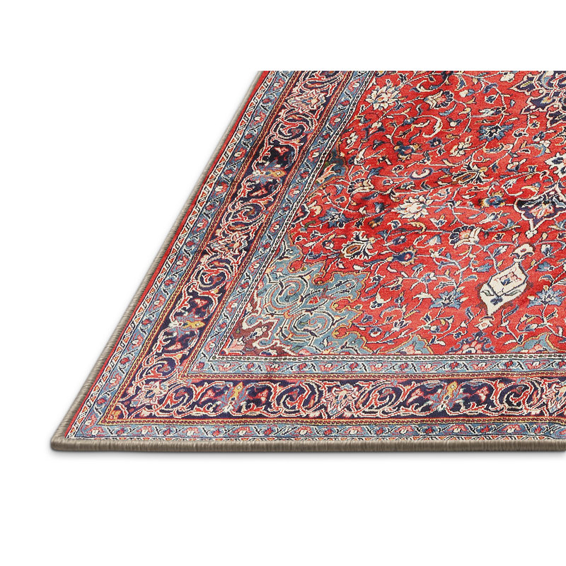Tapis de style oriental rouge, Rectangle 2 pi x 3 pi