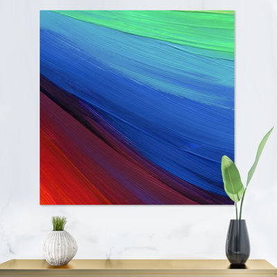 Peindre des vagues de rouge, de bleu et de vert - Peinture