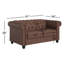 Causeuse Chesterfield à accoudoirs roulés 61 po Leite-1309951679
