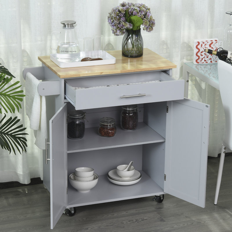 Cheng Kitchen Island, Gray