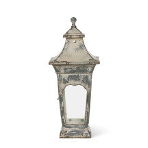 Windsor Lantern, Small, Gray, 22.8" H x 7.9" W x 7.9" D