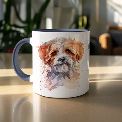 11oz Watercolour Basset Hound Design Coffee Mug