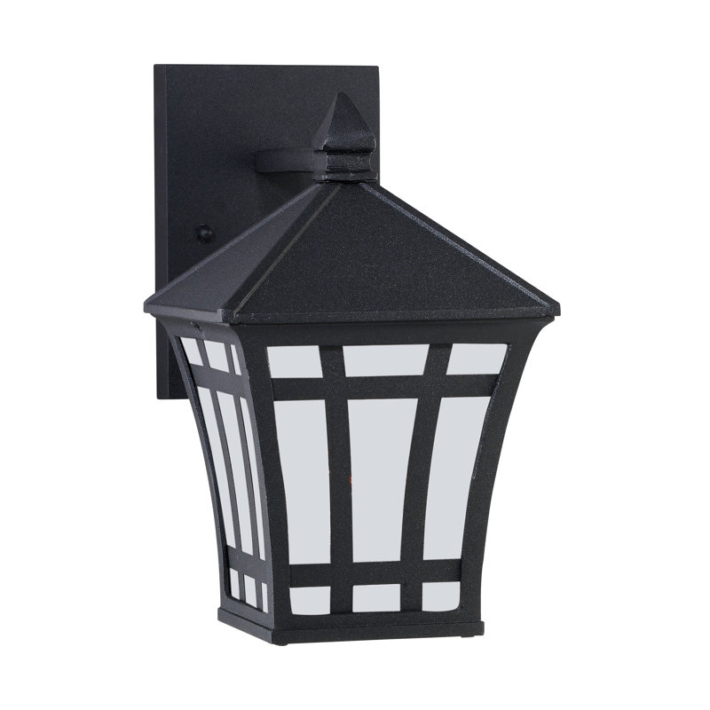 Lanterne murale extérieure Herrington noire, H 11,75 po x l 7,25 po x P 9,5 po, Oui
