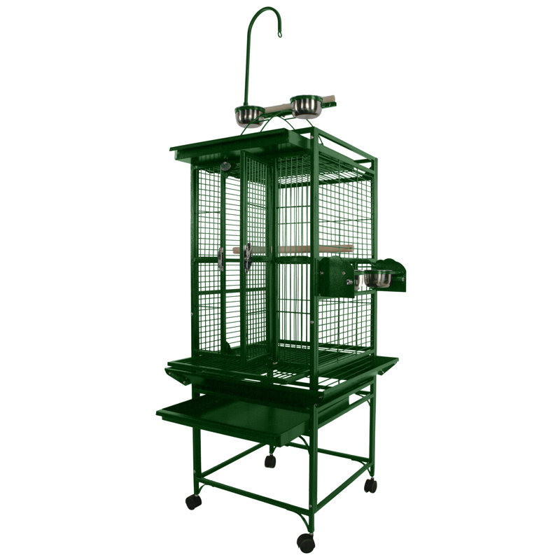 18"x18" Play Top Cage, Green