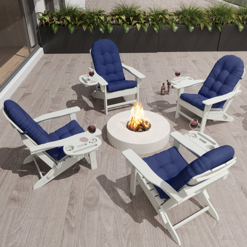 Outdoor/Indoor 5“ Dining Chair Seat Back Cushion, Navy