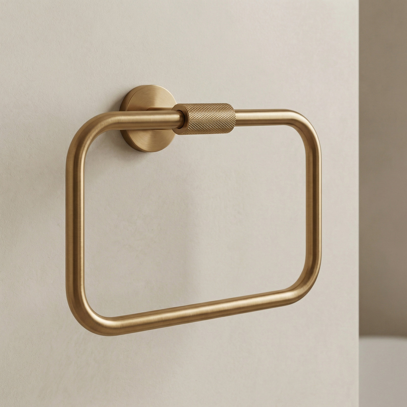 Forward Towel Ring, Brushed Gold
