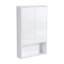 Armoire murale de salle de bain 24 po, portes à fermeture douce, conception à fixation flottante, blanc brillant (emballage KD)
