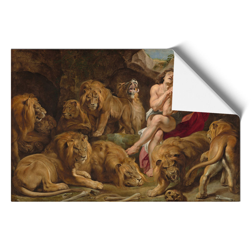 Daniel In The Lions' Den by Peter Paul Rubens - No Frame Painting, 42cm H x 59cm W x 0.1cm D