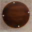 Ensemble de 2 tables basses rondes cannelées en bois de style Mid-Century