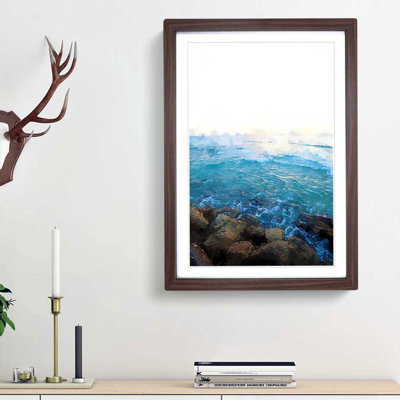 Barbados Seascape in Abstract - Picture Frame Graphic Art Print