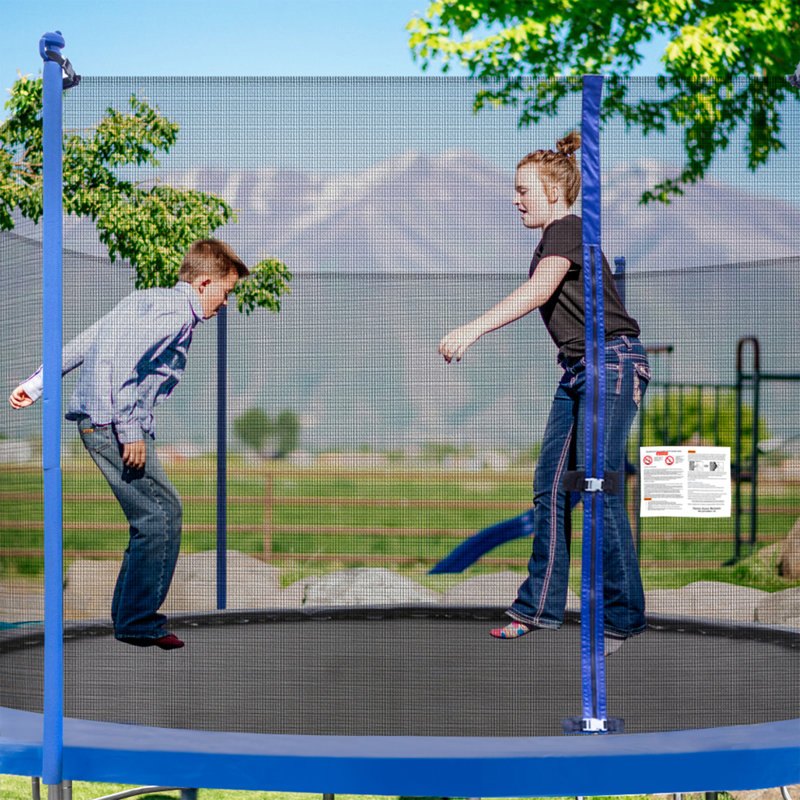 FDW Round Backyard Trampoline with Safety Enclosure