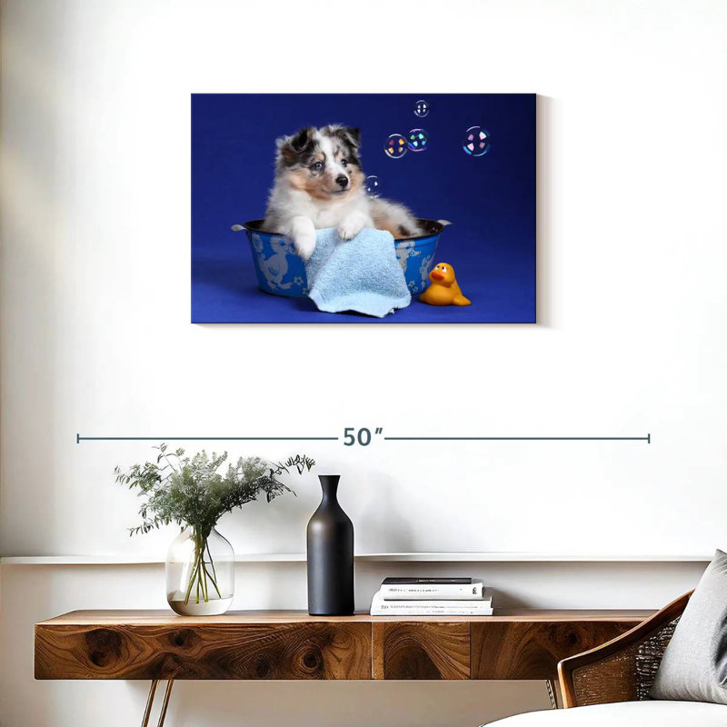 Brampt Puppy Bath Time, 20" H x 30" W