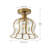 1-Transparent glass dimmable iron Flush Mount light