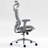 High Back Breathable Mesh Office Chair With Adjustable Lumbar, Height-Adjustable , 3D , Grey Art Furniture Option, Nylon Upholstery Equipment, Foam Fill