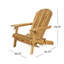 Chaise Adirondack pliante en bois massif Teigan-354256295