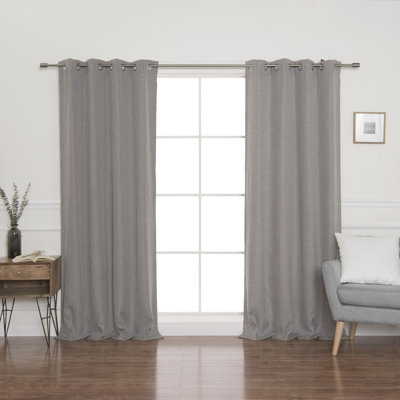 Lewellyn Faux Solid Room Darkening Grommet Single Curtain Panel (Single Panel)