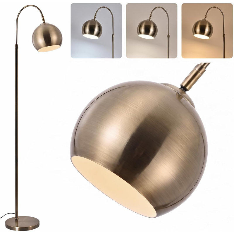 160cm Bronzed Swing Arm Floor Lamp