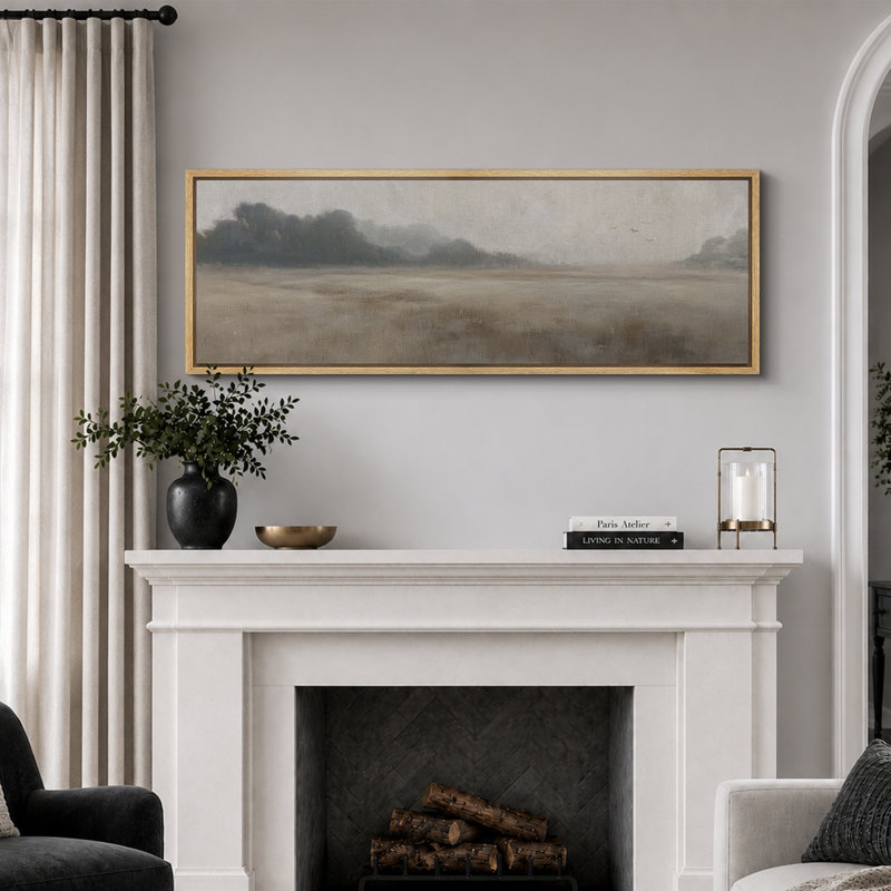 Œuvre d'art abstraite neutre, photos murales de campagne rustique, impression numérique sur toile giclée sur toile, Naturel