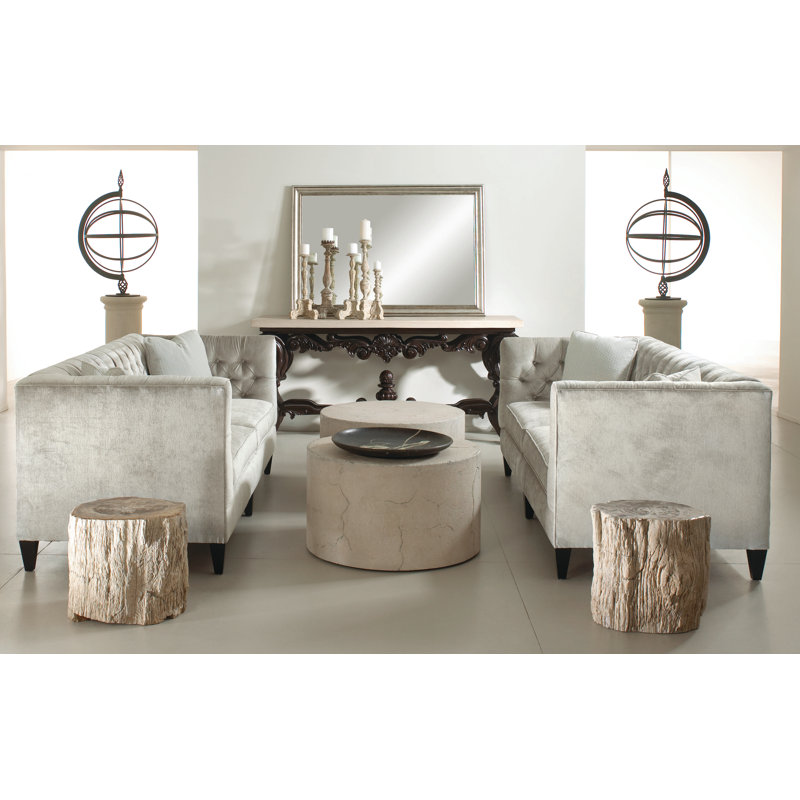 Petrified Solid Wood Tree Stump End Table