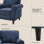 Ensemble de 2 chaises d'appoint rembourrées en tissu-120338384