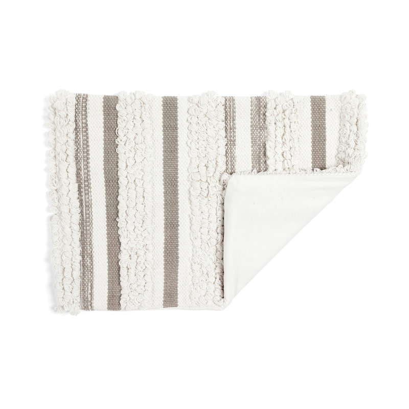 Housse de coussin rectangulaire en coton Reyna, Neutre, H 20 po x l 13 po, Housse de coussin seulement - sans coussin