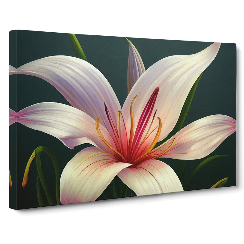 Futuristic Lily Flower Vol.2 - Wrapped Canvas, 50cm H x 76cm W x 3cm D