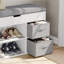 Shoe Bench With Fabric Drawer-491623539