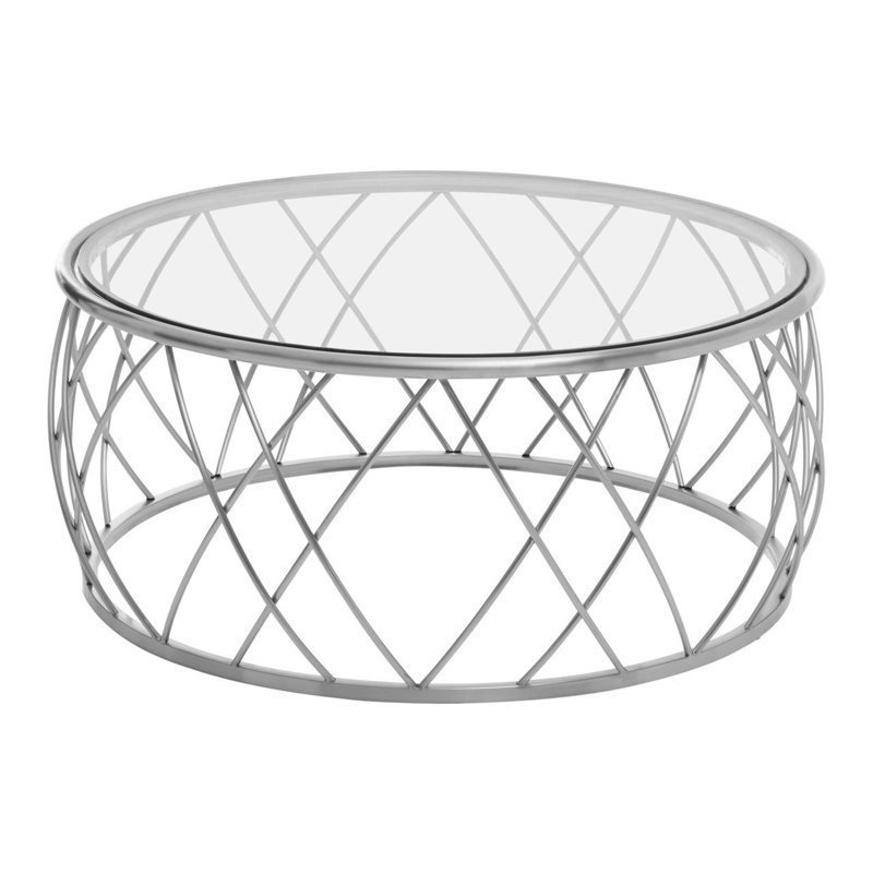 Leyla Frame Coffee Table, Silver