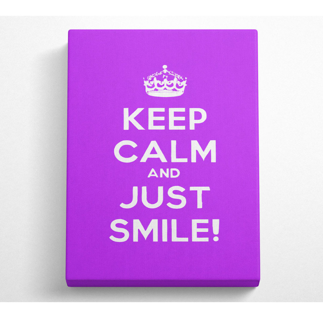 Kunstdruck Keep Calm Smile