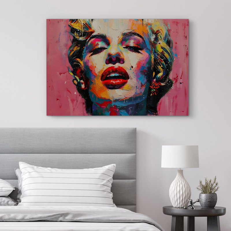 «Pop Urban Street» par Marilyn Monroe, Toile tendue, H 12 po x l 18 po