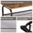 Rustic Brown 3-Tier Shoe Bench With Industrial Style, 11.8"D X 26"W X 17.7"H, Stable Steel Frame