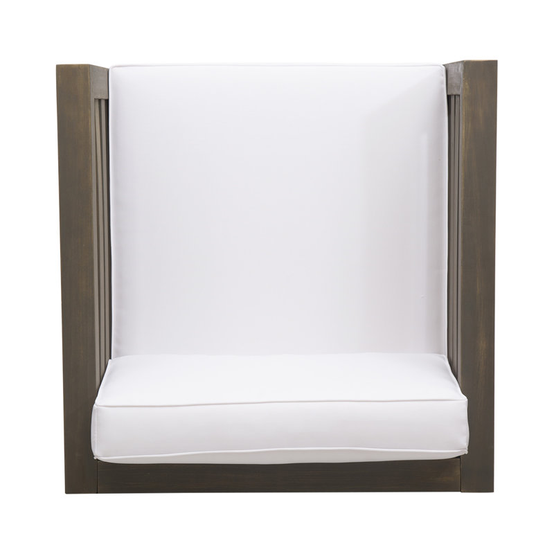 Chaise club Oana, White/Grey