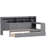 Twin Gray Wood Daybed With Side Storage Units, Two Drawers And A Study Desk For Productive Bedroom Living Wooden Multi - Storage Design, Functional Productivity Boost-419414697