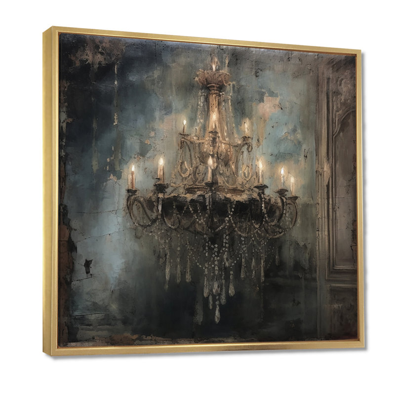 Lustre sur toile, impression de décoration intérieure de luxe - Marquaveon Grand Chandelier Showcase II, 44" H x 44" W