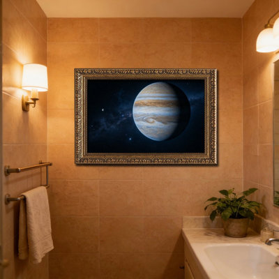 Cadre mural vintage orné Jupiter Clouds Moon – Cadre doré décoratif pour œuvres d'art.