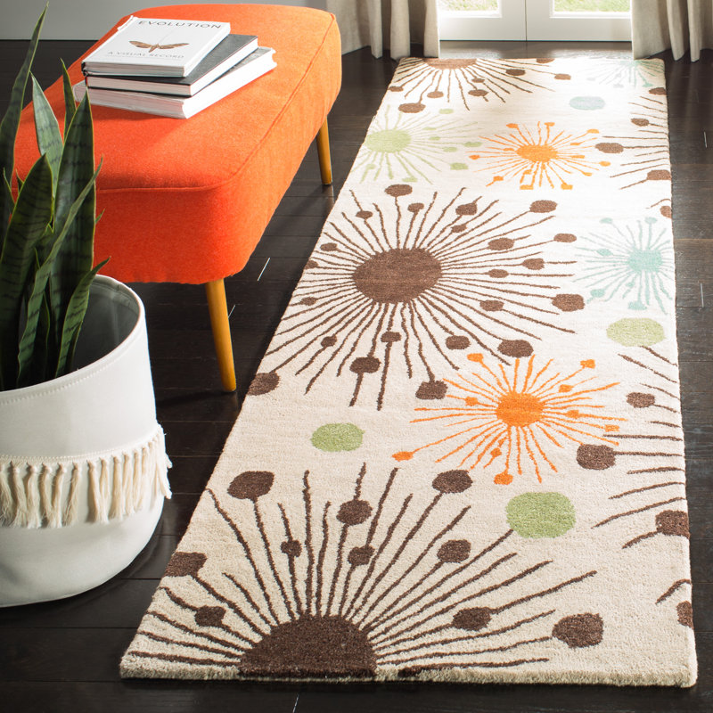 Tapis touffeté à la main Amier, Tapis de couloir 2 pi 6 po x 6 pi