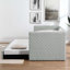 Lit de jour simple rembourré avec couchette escamotable, port de chargement USB et poches de rangement latérales pour une vie moderne.-2139176581