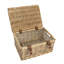 Buff Wicker Hampers with Faux Leather Straps