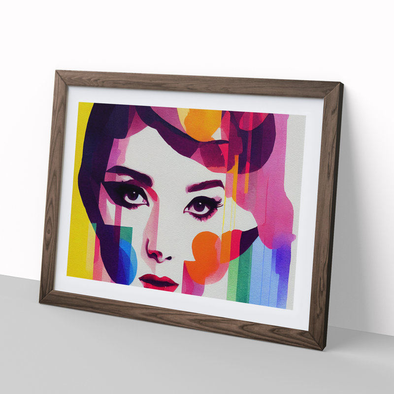 Colourful Woman Abstract - Single Picture Frame Print