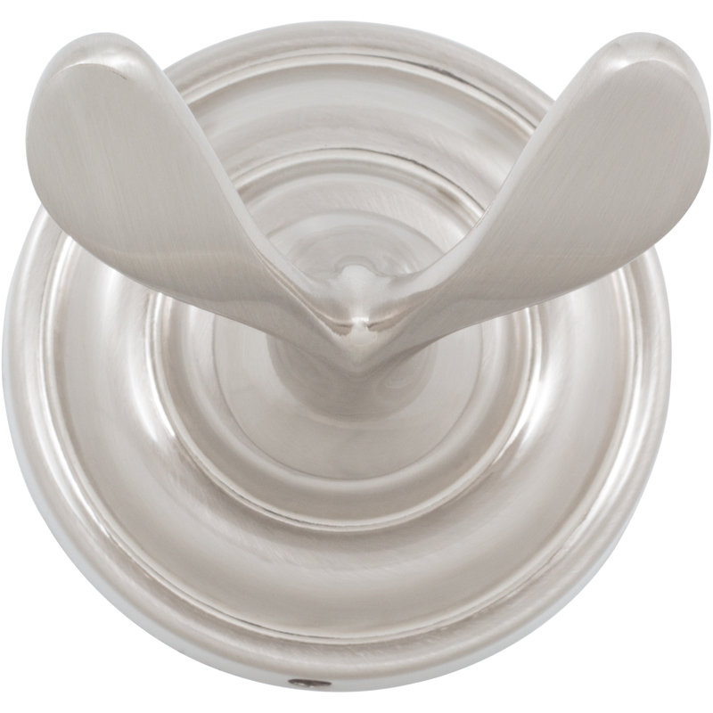 Charlotte Wall Mounted Robe Hook, Satin Nickel